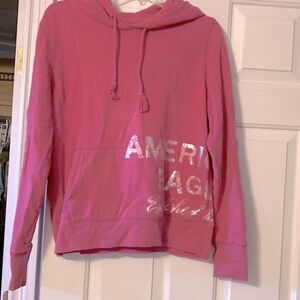 Women’s pink, American Eagle, hooded sweatshirt